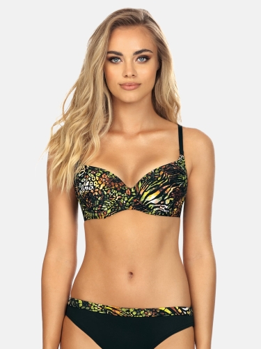 biustonosz kąpielowy push up w zwierzęcy wzór