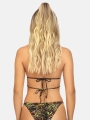 wiązana góra od bikini w zwierzęcy wzór tył