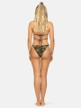 wiązana góra od bikini w zwierzęcy wzór